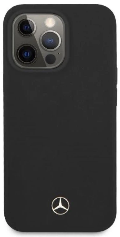Mercedes MEHMP13LSILBK Apple iPhone 13 Pro / 13 6.1″ juodos spalvos kietas dėklas Silicone MagSafe