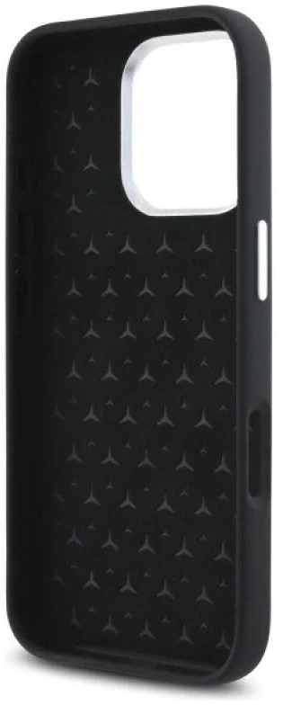 Mercedes MEHMP16L23SUTTK Apple iPhone 16 Pro 6.3″ juodos spalvos kietas dėklas Silicone Tonal Logo MagSafe