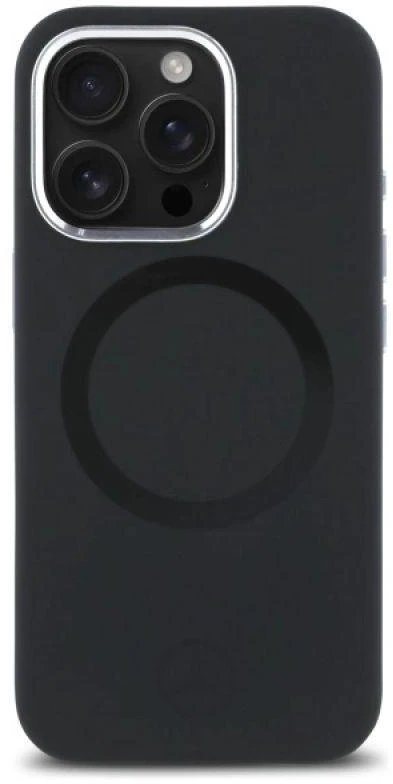Mercedes MEHMP16L23SUTTK Apple iPhone 16 Pro 6.3″ juodos spalvos kietas dėklas Silicone Tonal Logo MagSafe