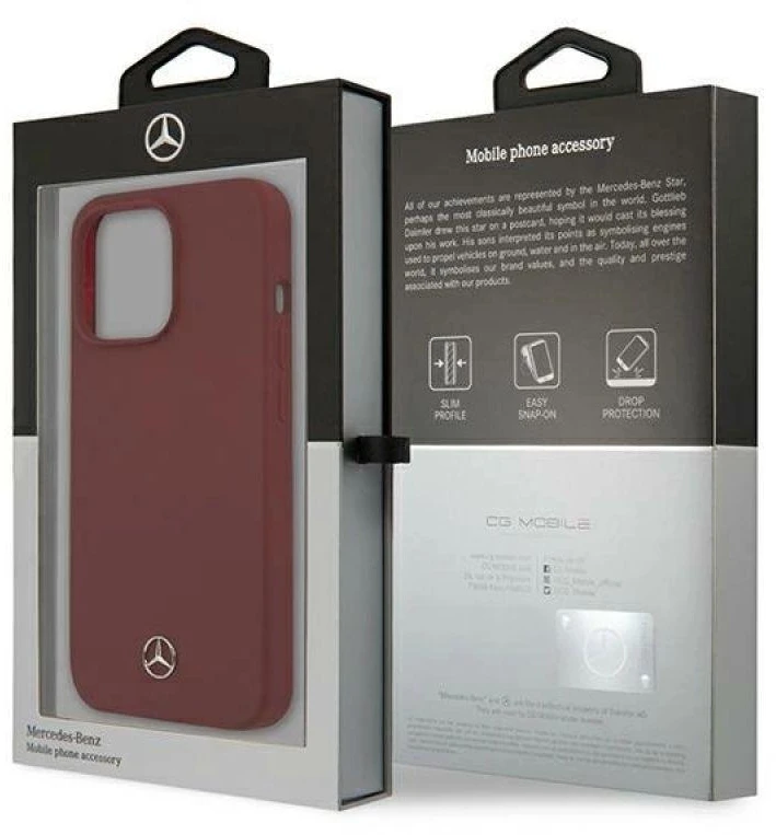 Mercedes MEHCP13XSILRE Apple iPhone 13 Pro Max 6,7″ red kietas dėklas Silicone Line