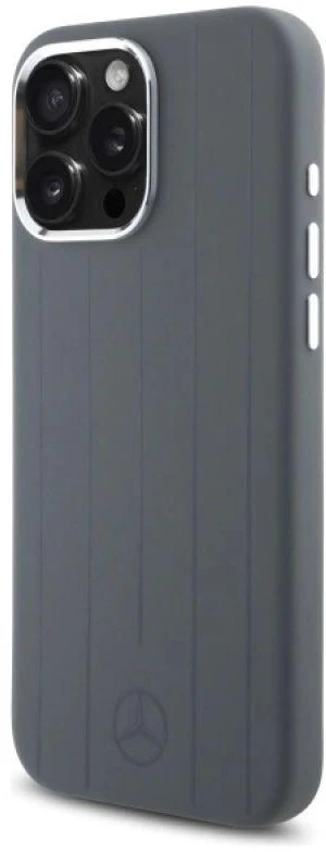 Mercedes MEHMP16X23SUVSA iPhone 16 Pro Max 6.9″ pilkos spalvos kietas dėklas Silicone Vertical Tonal Stripes