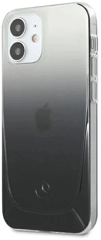 Mercedes MEHCP12SARGBK Apple iPhone 12 mini 5,4″ juodos spalvos kietas dėklas skaidrus Line