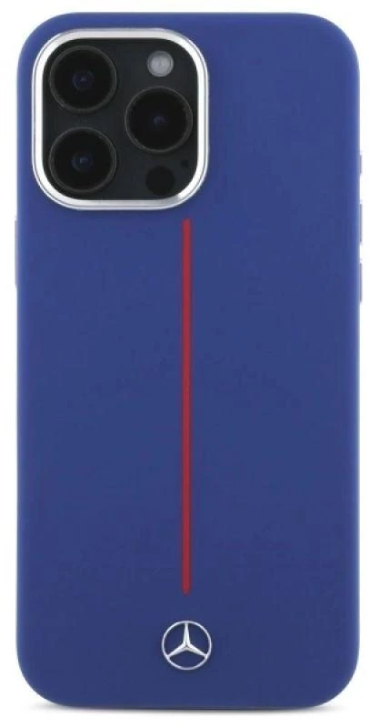 Dėklas Mercedes MEHMP16X23SUMRV Apple iPhone 16 Pro Max 6.9" navy hard Silikoninis Raudona Stripe MagSafe