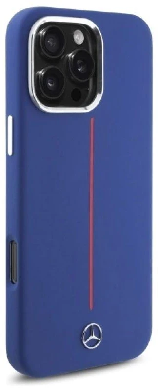 Dėklas Mercedes MEHMP16X23SUMRV Apple iPhone 16 Pro Max 6.9" navy hard Silikoninis Raudona Stripe MagSafe