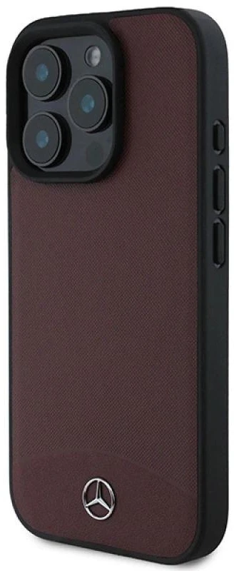 Mercedes Textured And Plain Leather MagSafe case Apple iPhone 16 Pro - dėklas telefonui raudonos spalvos