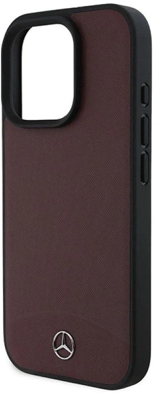 Mercedes Textured And Plain Leather MagSafe case Apple iPhone 16 Pro - dėklas telefonui raudonos spalvos
