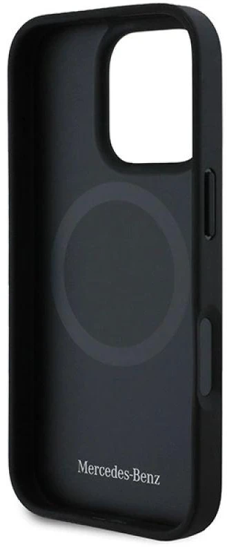 Mercedes Textured And Plain Leather MagSafe case Apple iPhone 16 Pro - dėklas telefonui raudonos spalvos