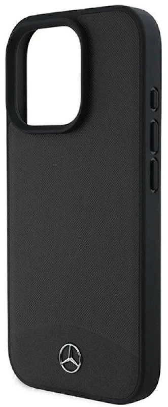 Mercedes MEHMP16X23RBARK Apple iPhone 16 Pro Max 6.9″ juodos spalvos kietas dėklas Textured And Plain Leather MagS