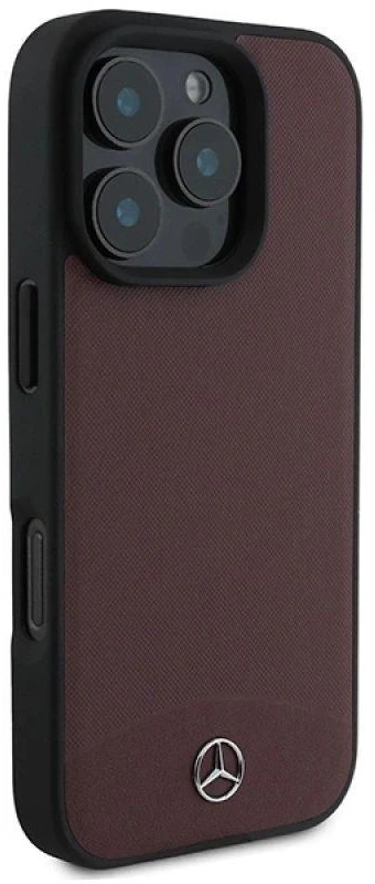 Mercedes MEHMP16X23RBARR Apple iPhone16 Pro Max 6.9″ raudona/red kietas dėklas Textured And Plain Leather MagS