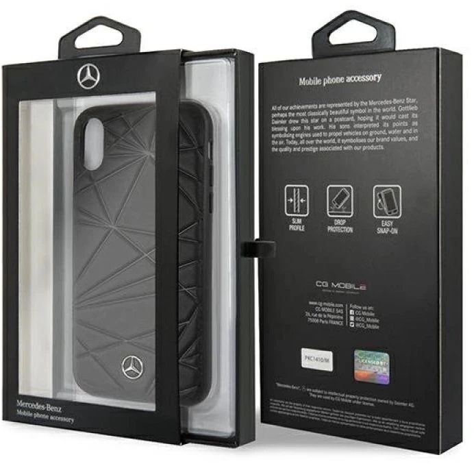 Mercedes MEPERHCI61QGLBK Apple iPhone Xr juodos spalvos kietas dėklas Twister