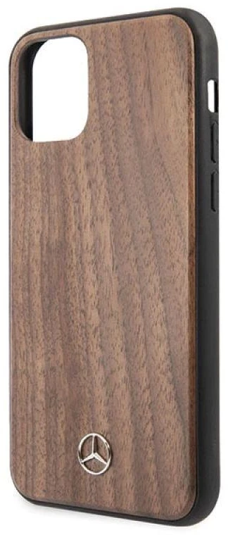 Mercedes Benz Apple iPhone 11 Pro Max Mercedes Hard dėklas Wood Line Walnut (MEHCN65VWOLB) rudos spalvos