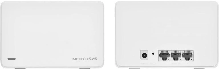 „Mercusys Halo H80X“ sistema (2 vnt.) dviejų dažnių (2,4 GHz / 5 GHz) „Wi-Fi 6“ (802.11ax), balta, 3 vidinės antenos