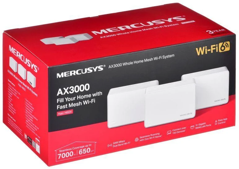 Ausinės Mercusys Halo H80X tinklinė sistema (3 vnt.)