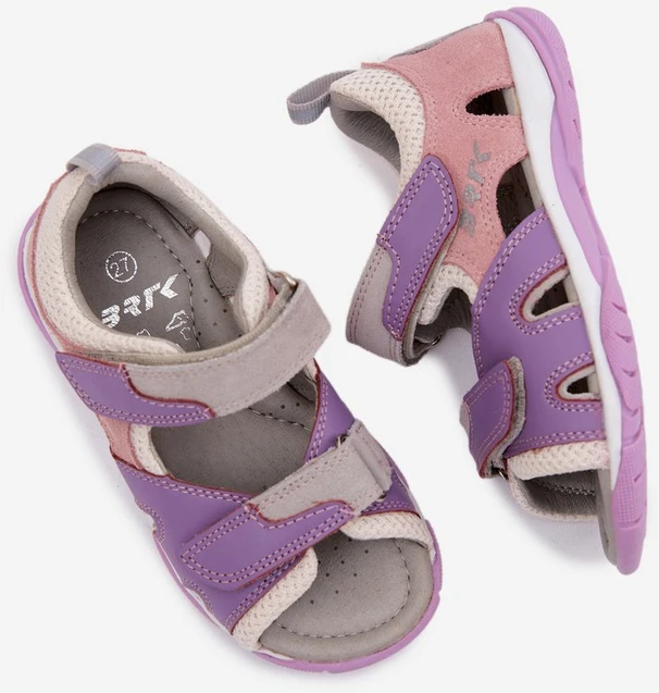 Mergaičių odinės basutės Bartek 84413-85, violetinės