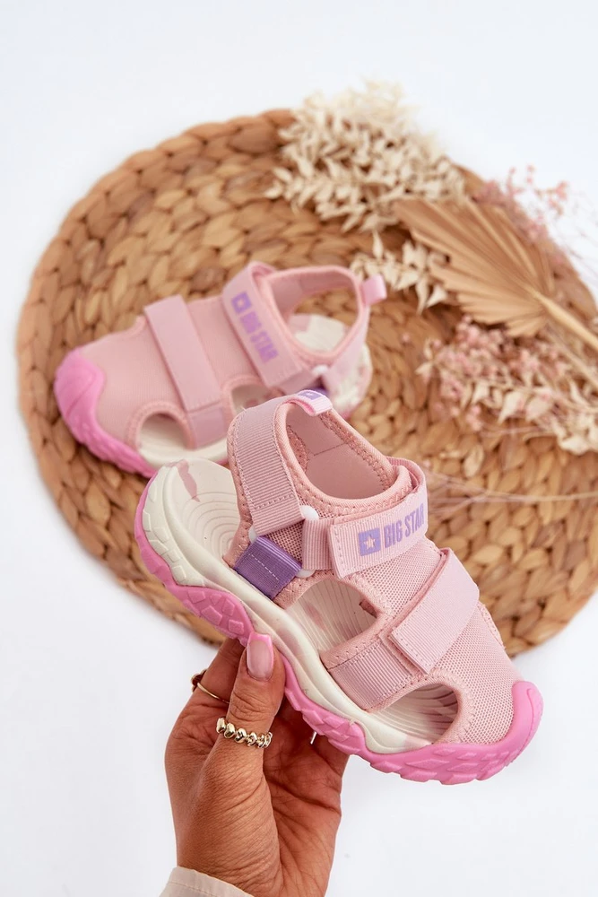 Mergaičių sandalai su velcro Big Star NN374238 Rožinė