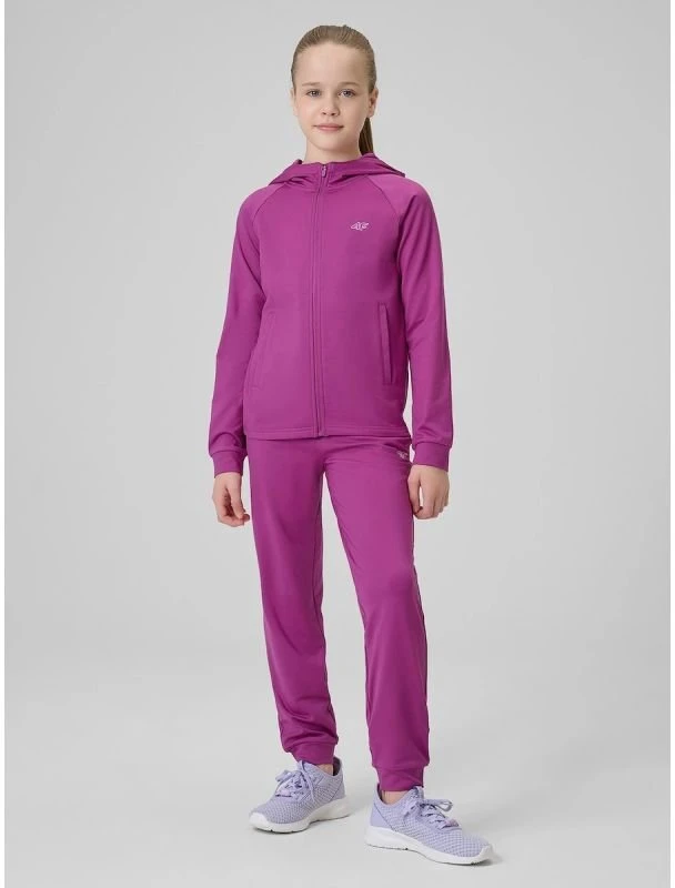 Mergaičių sportinės kelnės 4F jogger, rožinės