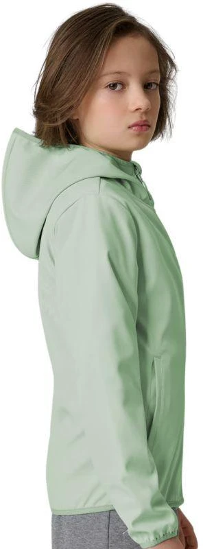 Mergaitiška softshell striukė 4F F478 mėtų spalvos 4FJWSS26TSOFF478 47S