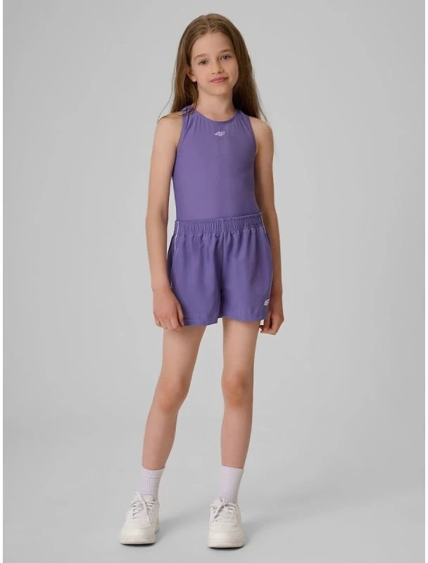 Mergaitiški sportiniai šortai 4F, violetiniai