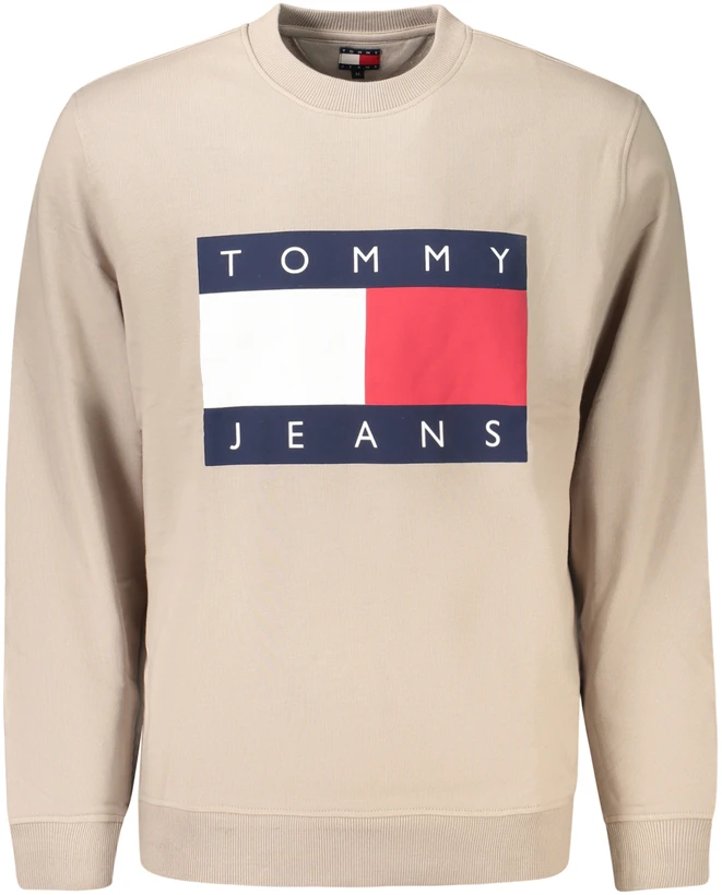 MĘSKA BLUZA Z ROZPINANYM NA ZAMEK TOMMY HILFIGER, BEŻOWA