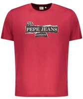 MĘSKA KOSZULKA Z KRÓTKIM RĘKAWEM PEPE JEANS, RAUDONA