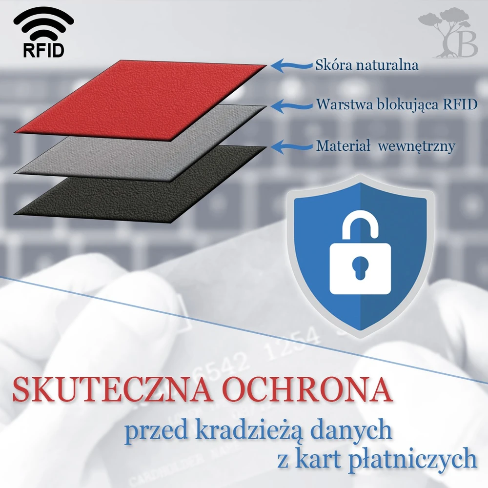 Męski portfel skórzany klasyczny duży poziomy juoda skóra nat Beltimore K46