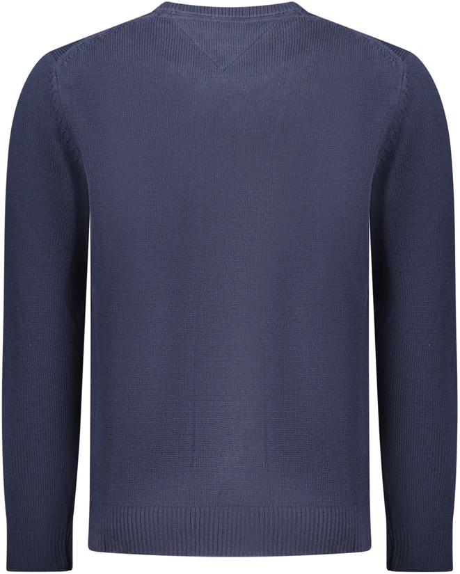 Męski sweter Tommy Hilfiger su haftowanym logo – mėlyna