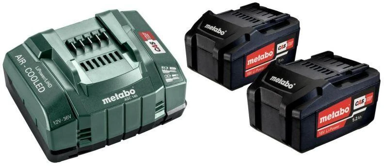 METABO.BATERIJA 18V 5,2Ah x2 + ĮKrovimas