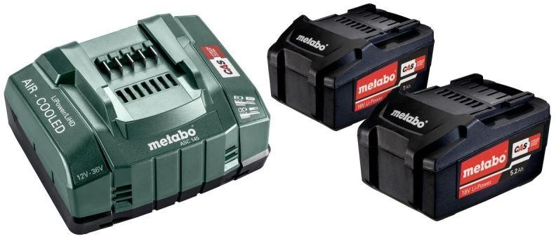 METABO.BATERIJA 18V 5,2Ah x2 + ĮKrovimas