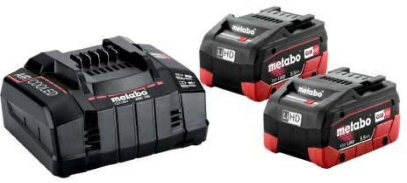 18V akumuliatorių rinkinys 2x 5.5Ah LiHD kroviklis, Metabo