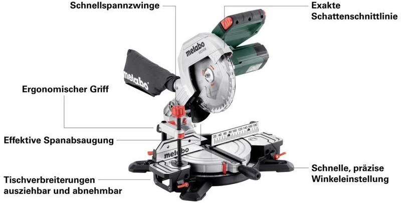 Skersinio pjovimo staklės KS 216 M Crosscut, Metabo