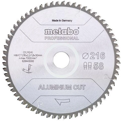 Pjovimo diskas aliuminiui Metabo FZ/TZ Aliuminio cut professional; 305x30x84 mm; -5°