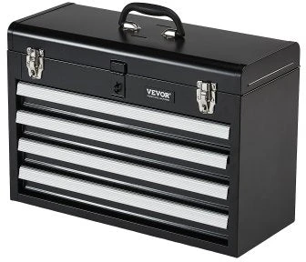 VEVOR 20,5 colių metalinė įrankių dėžė su 4 stalčiais