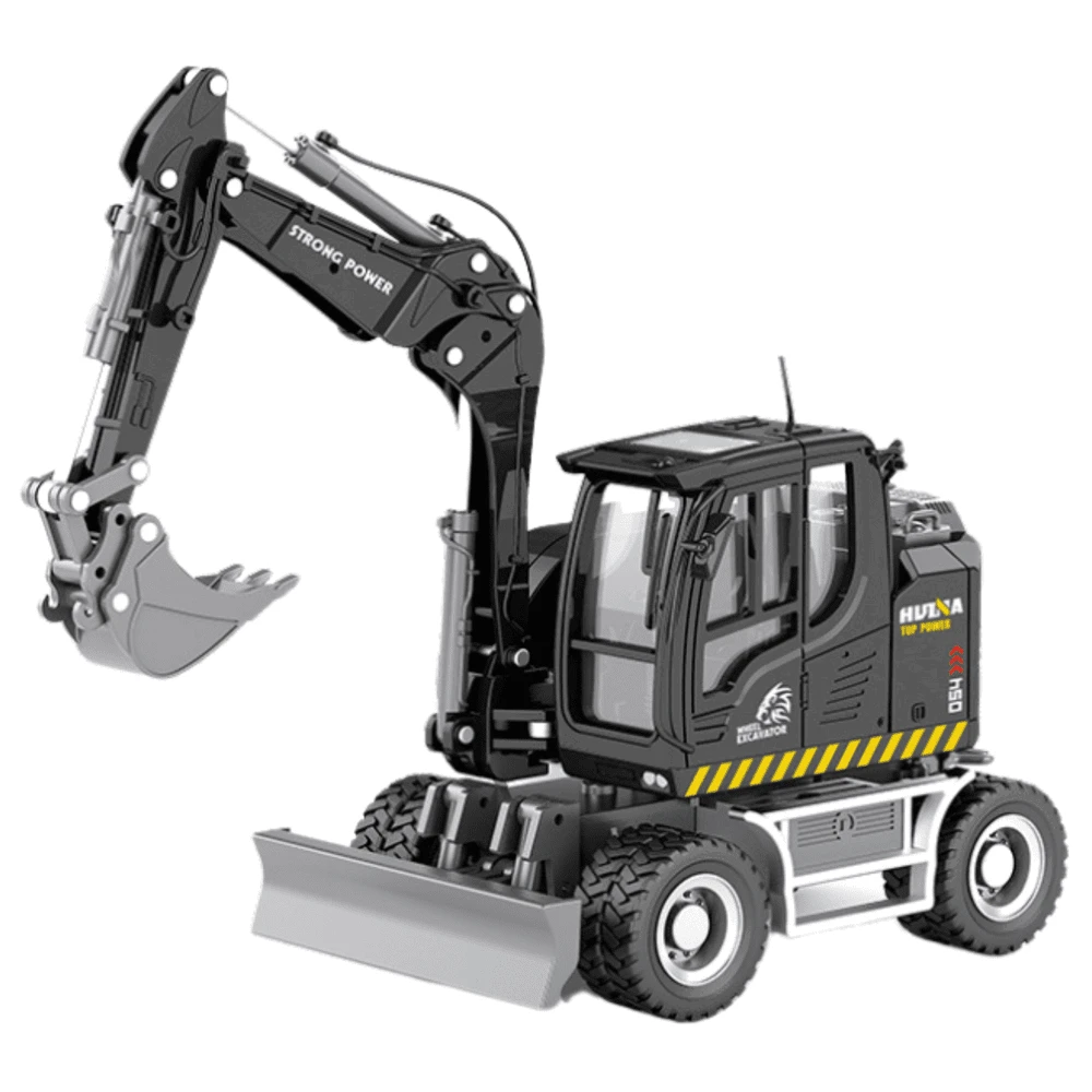 Huina Metalinė Ekskavatoriaus ir Buldozerio Modelis 1:50, Juodas