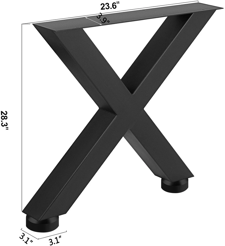 VEVOR Metalinės stalo kojos su X rėmu 72 x 60 cm