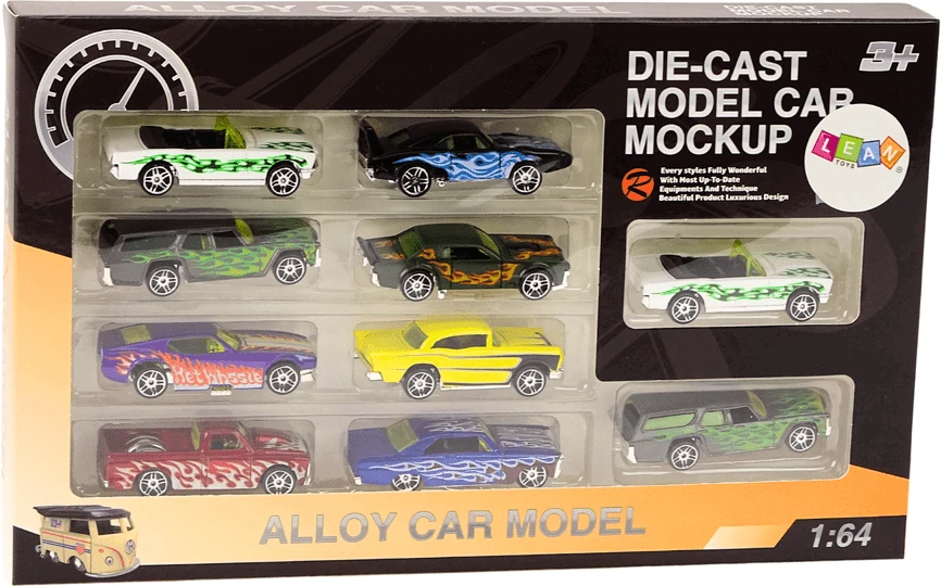 Lean Toys Mašinėlių rinkinys, 10 vnt.