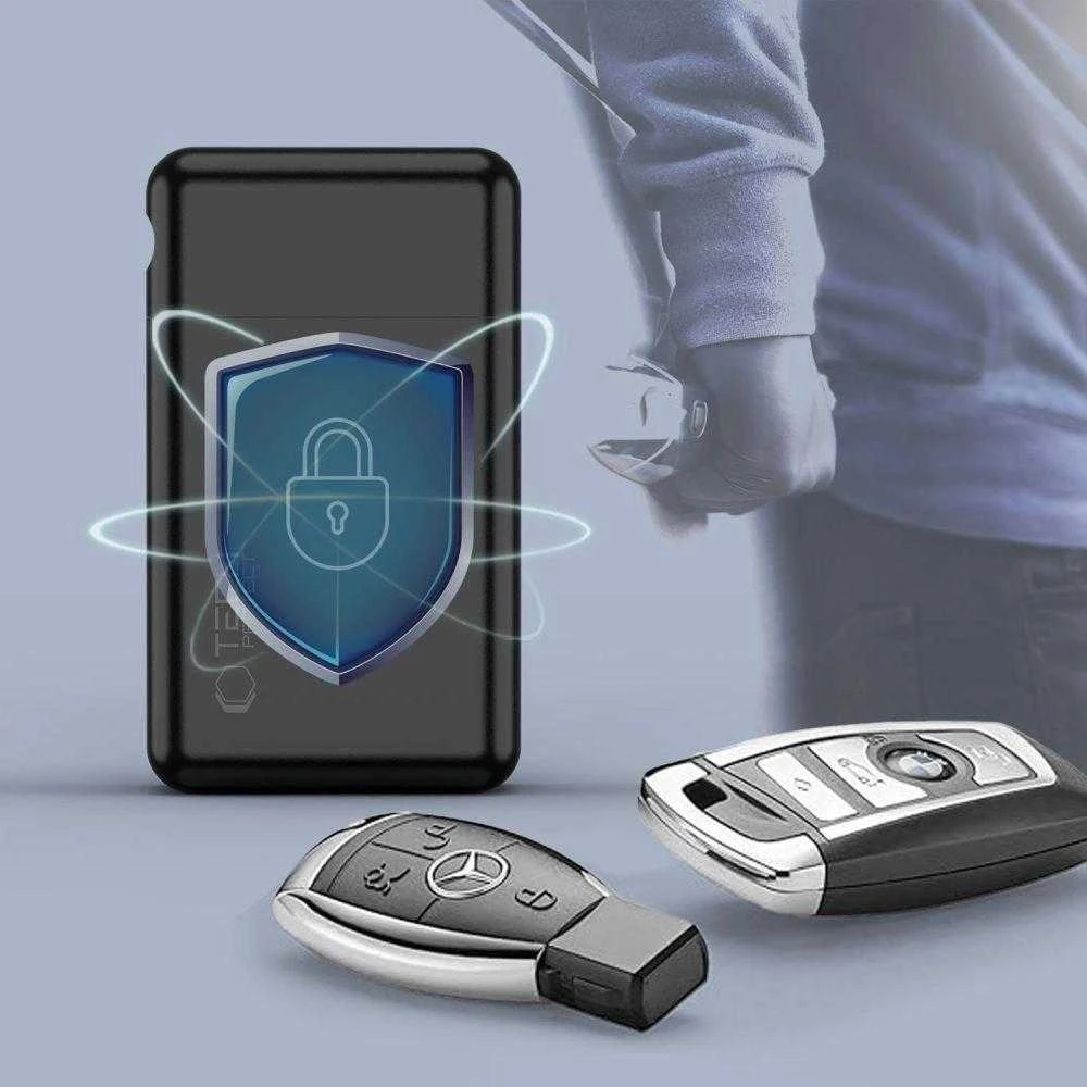 Dėklas „Tech-Protect KLR200“ metalinis automobilio rakto RFID blokavimo įrenginys – Juodas