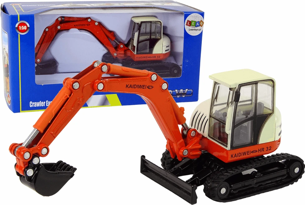 Lean Toys Metalinis ekskavatorius su kilnojamu kranu LeanToys