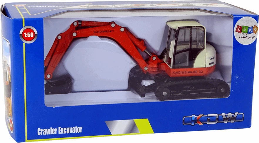 Lean Toys Metalinis ekskavatorius su kilnojamu kranu LeanToys