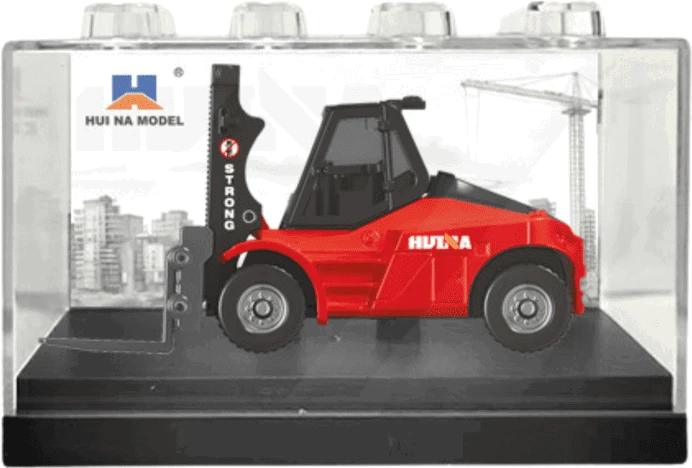 Raudonas kolekcinis šakinio krautuvo modelis Huina 1:80