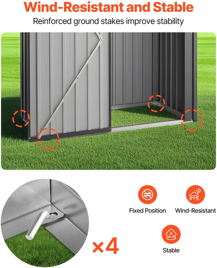 VEVOR Metalinė sodo sandėliavimo patalpa 1533 x 876 x 1815 mm