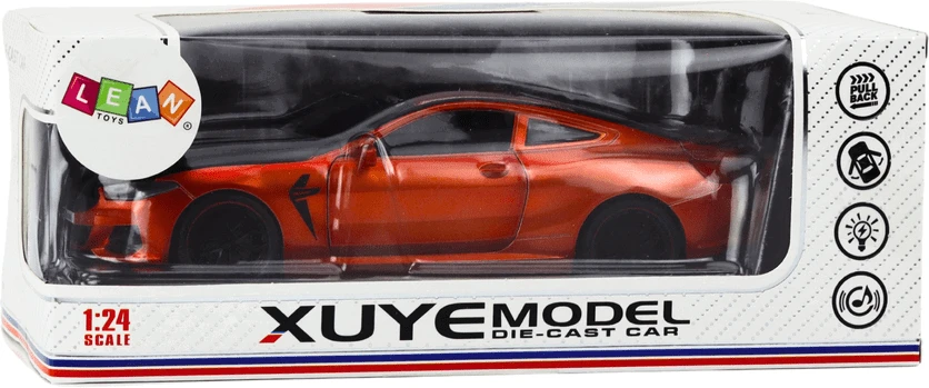 Lean Toys Sportinis automobilis su atidaromais elementais 1:24, oranžinis
