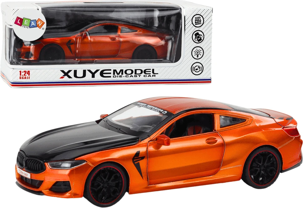 Lean Toys Sportinis automobilis su atidaromais elementais 1:24, oranžinis