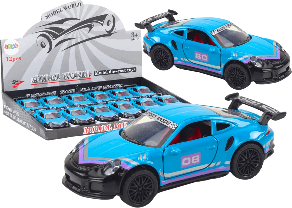 Lean Toys Turkio spalvos sportinis automobilis 1:32 su trinties pavara