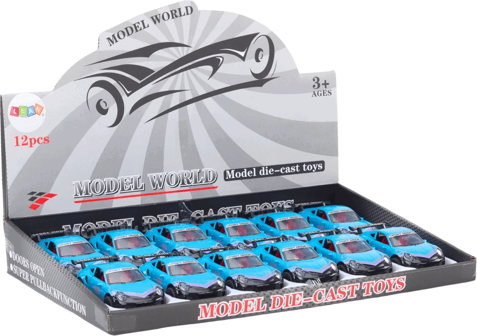 Lean Toys Turkio spalvos sportinis automobilis 1:32 su trinties pavara