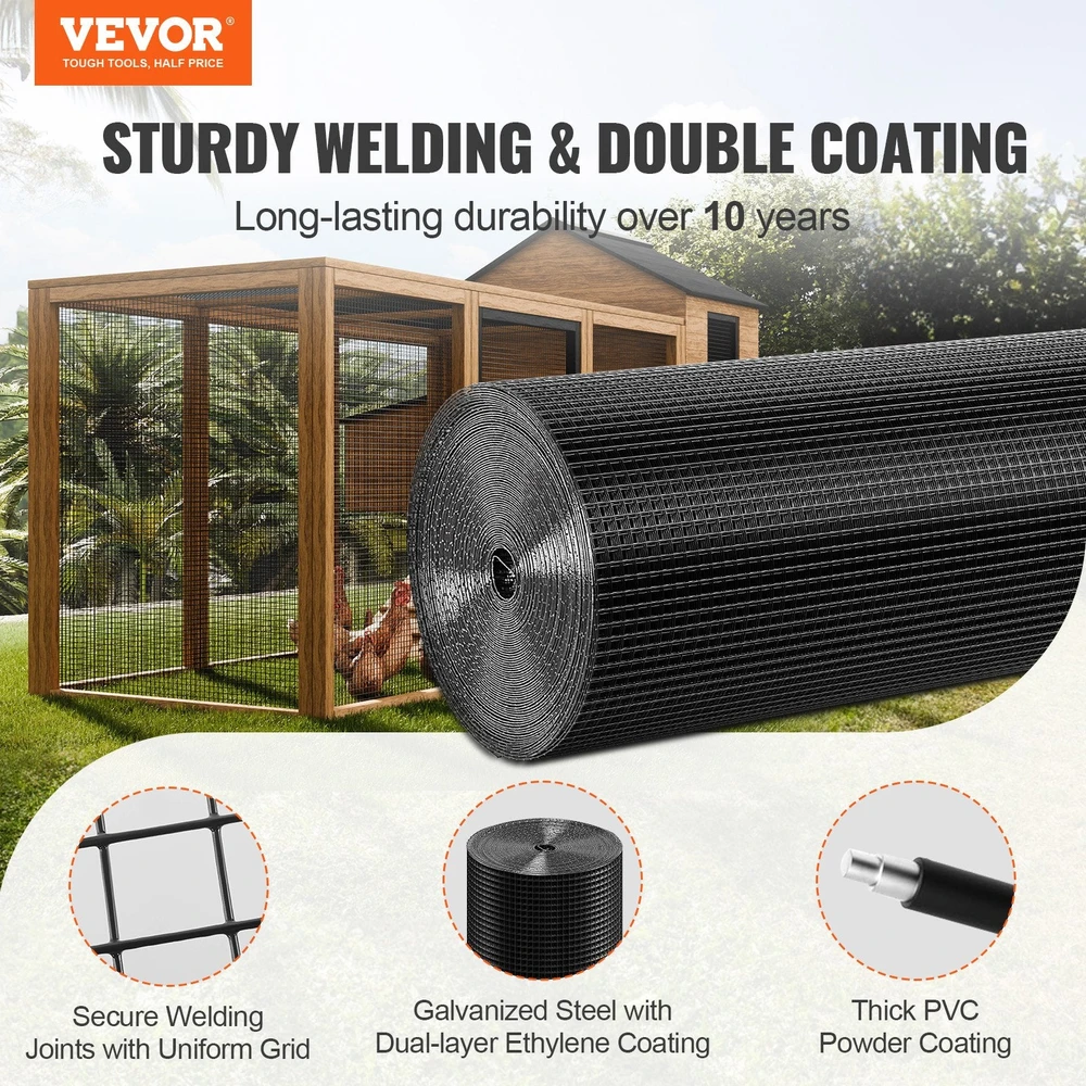 Vevor tvirtas vielos tinklas 91 cm x 15.24 m