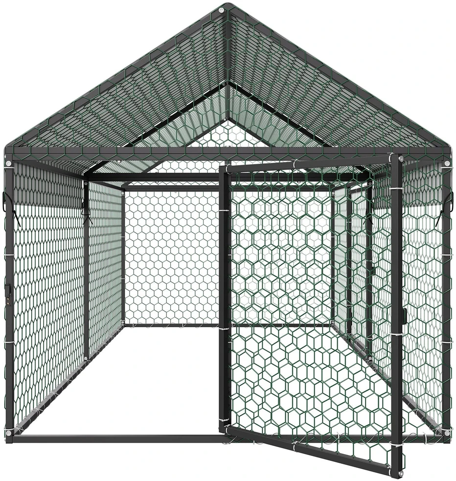 VEVOR Metalinė vištidė 4-6 vištoms, 1 x 2 x 1 m