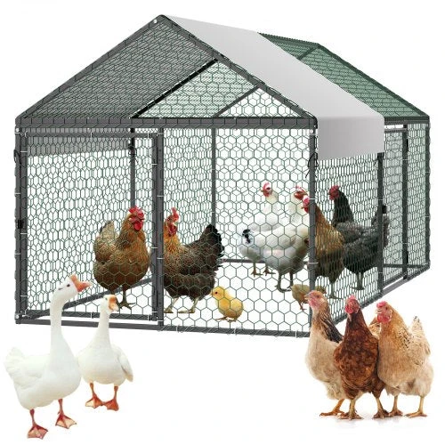 VEVOR Metalinė vištidė 4-6 vištoms, 1 x 2 x 1 m