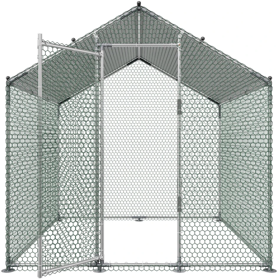 VEVOR Didelis metalinis vištų voljeras 2 x 2 x 2 m