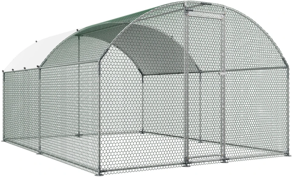 VEVOR Metalinė vištidė 3x4x2 m su užraktu