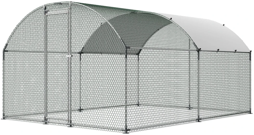 VEVOR Metalinė vištidė 3x4x2 m su užraktu